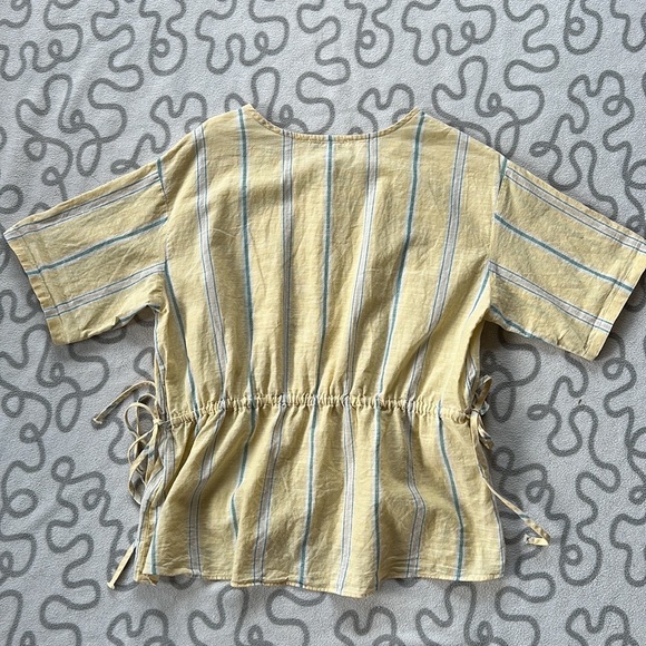 Madewell Drawstring-Waist Shirt in Atlantic Stripe - Picture 4 of 9